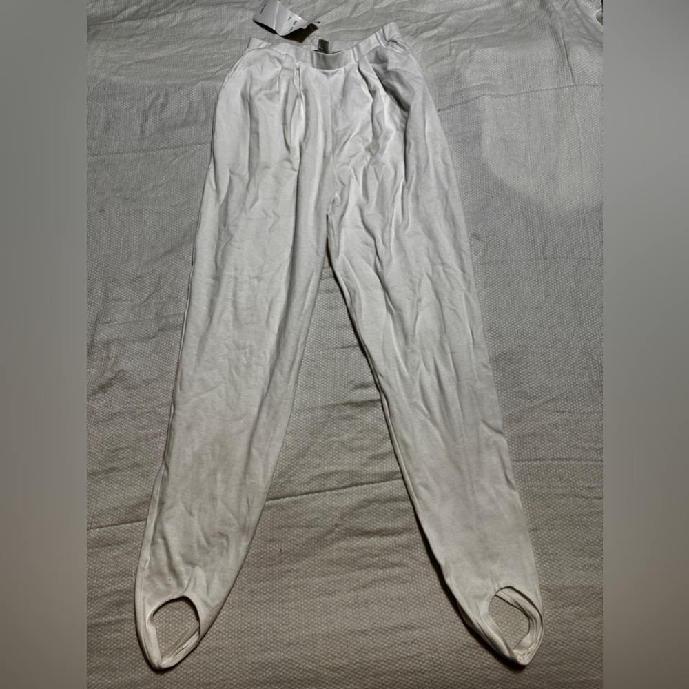 BNWT SFO Vintage White Stirrup Legging Pants Large